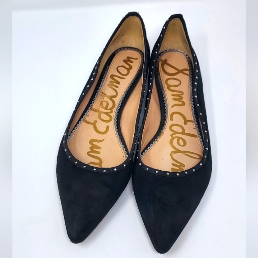 Sam Edelman Black Flats with Studded Detail